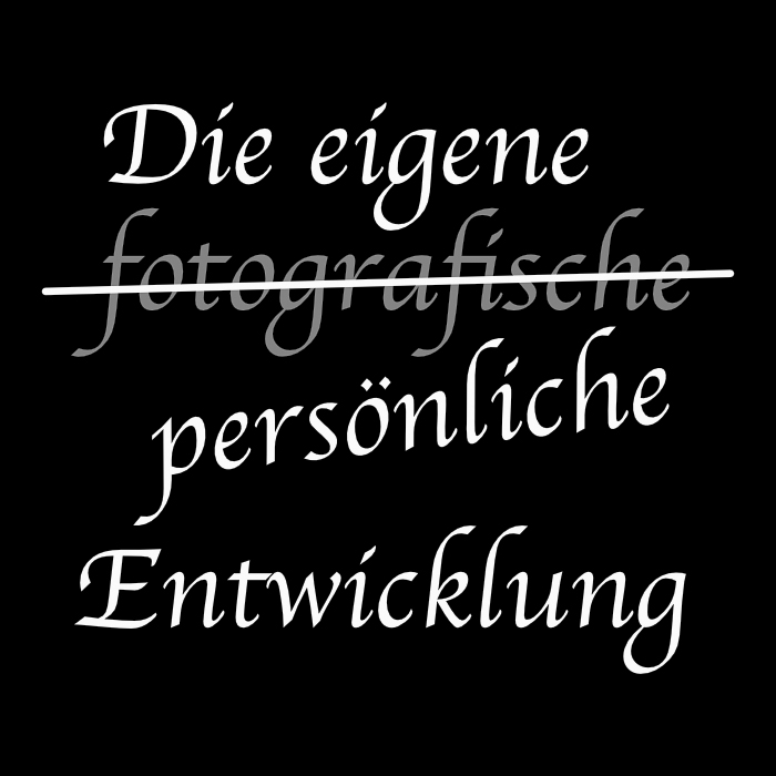 Die eigene fotografische Entwicklung